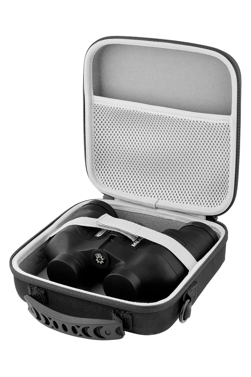 Binocular Case with Heavy-Duty Water-Resistant Hard EVA Cover (7x7x2.5”) Carry Handle, and Carrying Strap for Hiking, Hunting, Backpacking, Outdoor Travel, Rugged and Compact Cover