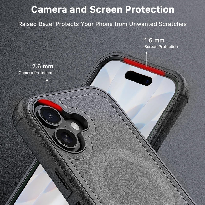 M MYBAT PRO For iPhone 17 Case with Belt Clip Holster,w/Screen Protector Black iPhone 17（With Belt Clip）