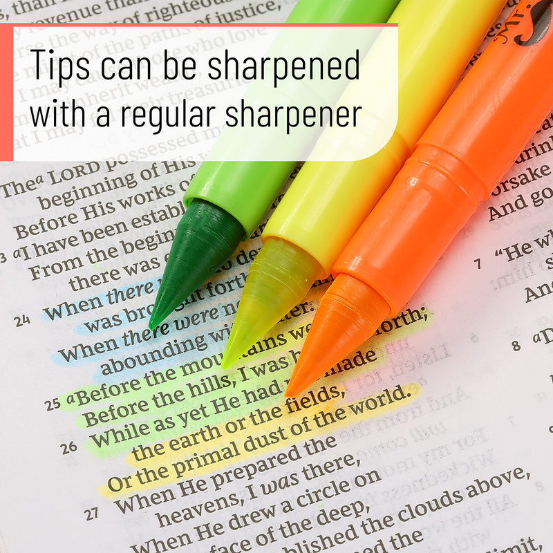 Mr. Pen No Bleed Gel Highlighter, Bible Highlighters, Assorted Colors, Pack of 8