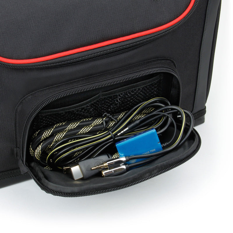 USA GEAR Mini Projector Case S7 Pro Portable Projector Bag Carrying Case with Accessory Storage Red