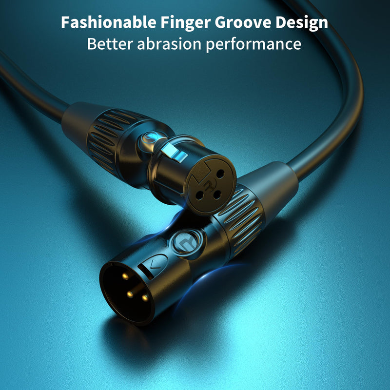 SMALL-EYE XLR Cables for Microphone 1FT 2 Pack, Hi-Fi Gold Plated 3-Pin Balanced Short Cable XLR Male to Female Patch Cord 2-Pack of 1 Feet