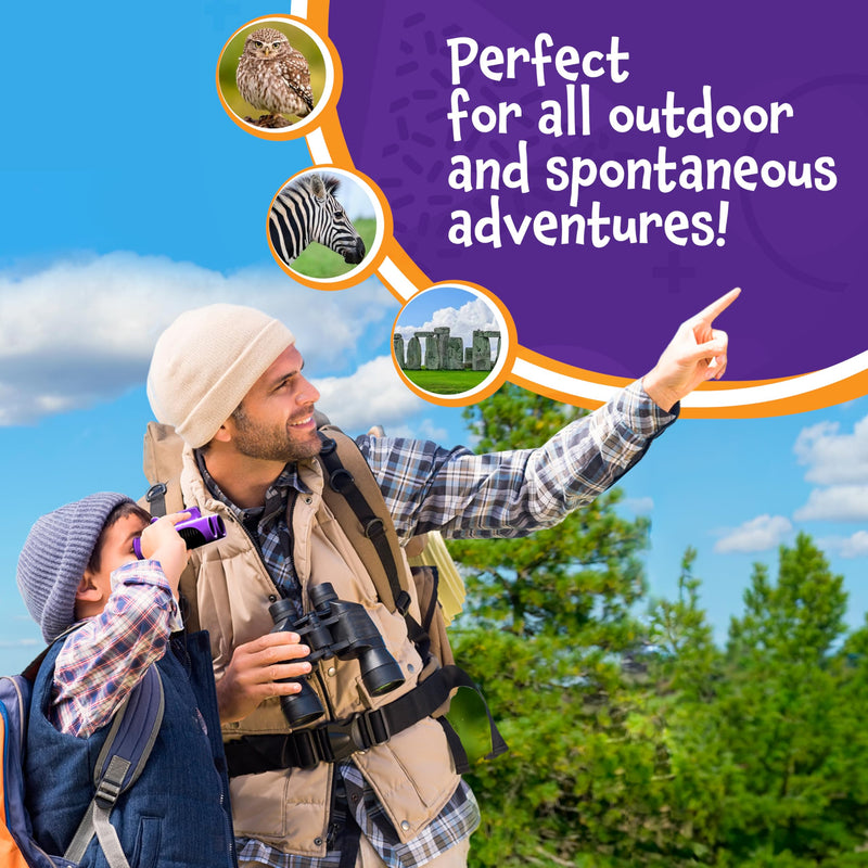 [AUSTRALIA] - Think Peak Blue Binoculars Science Toy for Kids Ages 3-12 Years - Real Compact Outdoor Adventure & STEM Educational Nature Hiking Explorer for Bird Watching, Camping Children’s Birthday Gift 