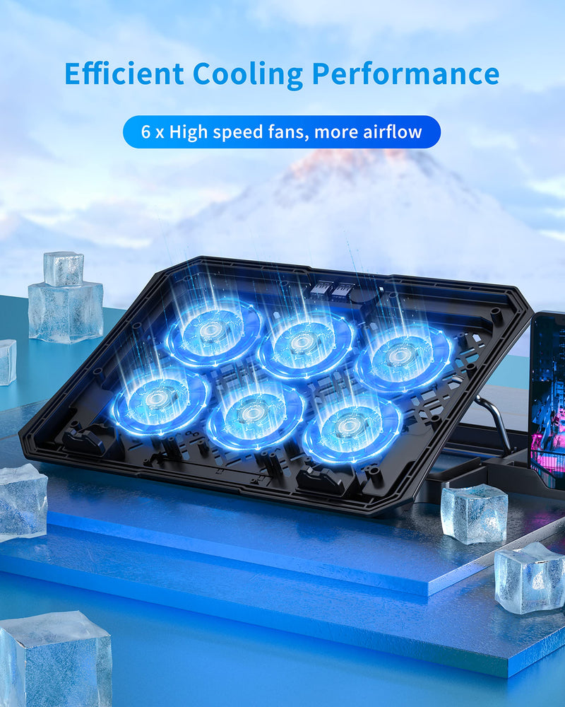 AICHESON S035 Purple Laptop Cooling Pad and Portable Computer Cooler Set