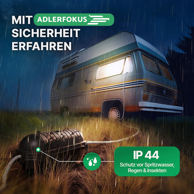 [AUSTRALIA] - Adlerfokus Cable Box Waterproof IP44 [The Original] Pack of 2 - Safe Box - Safety Box - Outdoor Box Waterproof - Plug Protection Outside Waterproof - Weatherproof Electric Box - Protective Box 2 Stück black 
