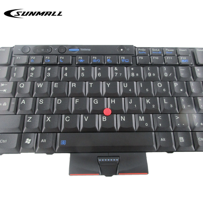 T410 Keyboard, SUNMALL New Laptop Keyboard with Pointer for Lenovo ThinkPad t410 t420 t510 t520 x220 t400 t420s US Layout Black