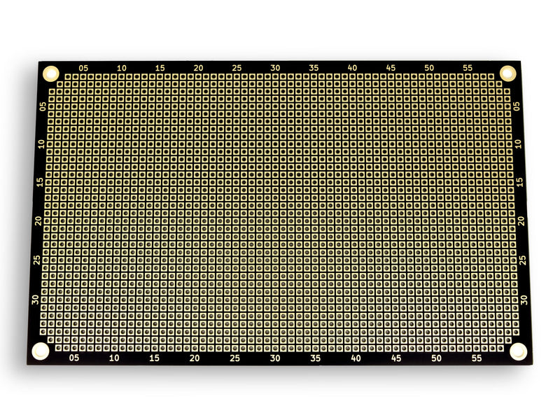 PROTOPATCH® Premium Perforated Grid Board (Pack of 3) | 160 x 100 mm | Double Sided | Square Pads | Black | NPTH | 2.54 mm Pitch