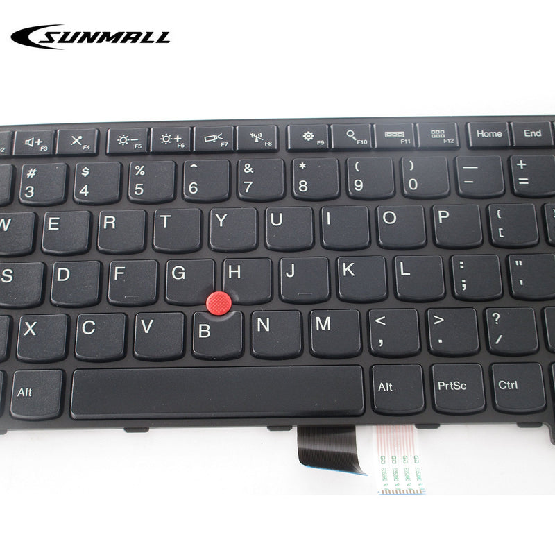 SUNMALL Laptop Keyboard Replacement with Frame Compatible with Lenovo Thinkpad E550 E550C E555 E560 E565 Series Laptop Black US Layout