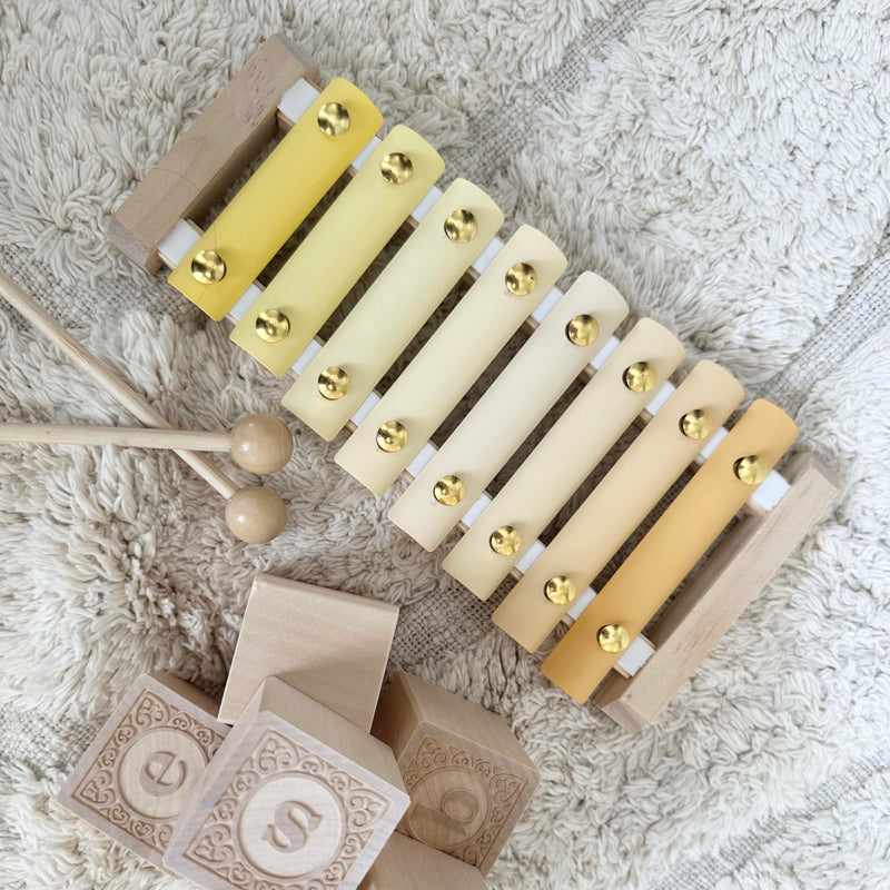 Addy&Oakley Neutral Xylophone-Gender Neutral Baby Toy-Montessori Toys-Toddler Musical Instruments-Boho Toddler Xylophone-Baby Gift-Kids Xylophone-Wooden Baby Toys-Xylophone for Toddlers 1-3