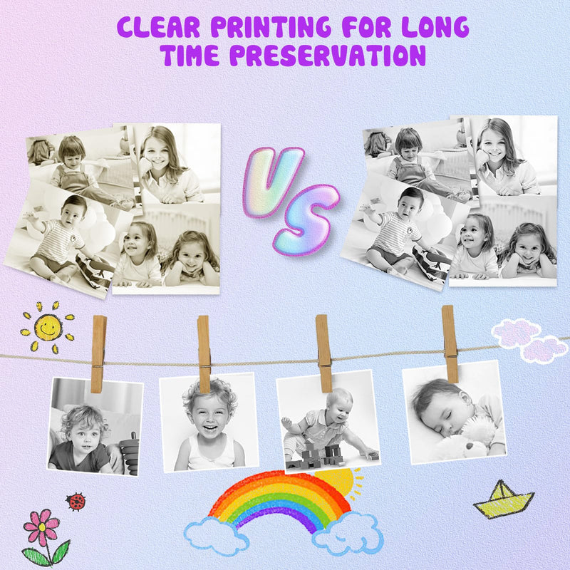 Printer Paper for Kids Instant Print Camera - Thermal Printing Paper Set Refill Replace Printer Paper - Printing Paper Replacement 6 Rolls for TOZDTO Toddler Printing Camera Printing Ppaer, 6 rolls