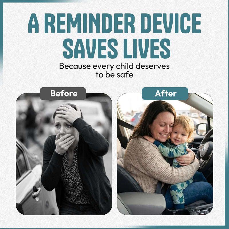 Car Seat Sensor Alarm, 1 Alarm + 1 Sensor | Automatic Child Detection Alert, Plug-in Installation, Single Sensor System for 1 Car Seat, No APP Required