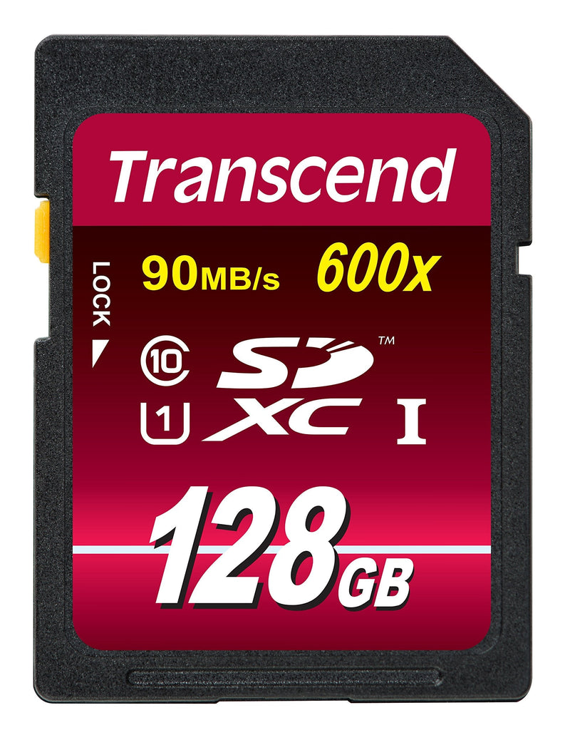 Transcend 128GB SDXC Class 10 UHS-1 Flash Memory Card Up to 90MB/s (TS128GSDXC10U1) 128 GB Standard Packaging