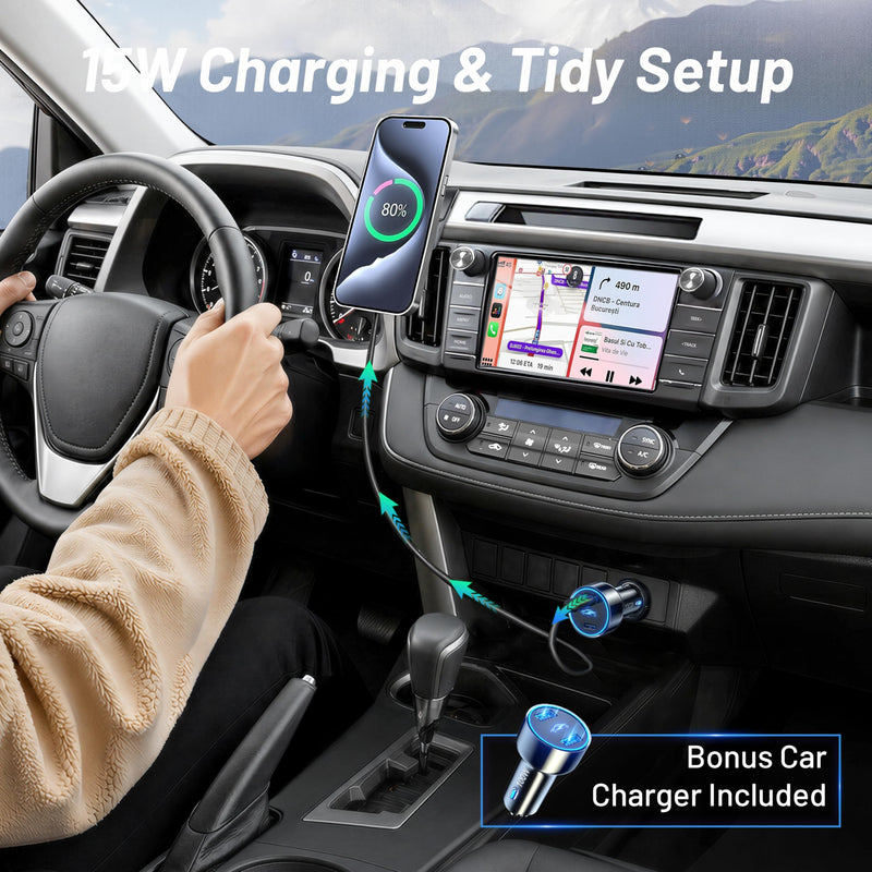 Phone Mount for Toyota RAV4 (2013-2018),15W Wireless Car Charger,Magnetic Phone Holder,Dashboard Hands Free Mobile Holder,360° Adjustable,2014 2015 2016 2017 RAV-4 Interior Accessories,New Car Gifts Toyota RAV4 | 2013-2018