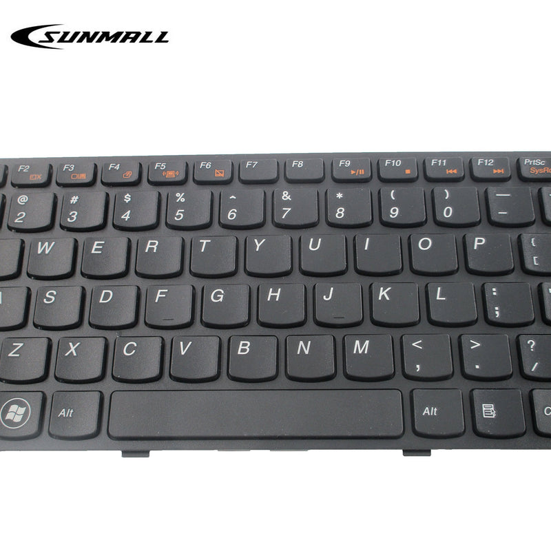 SUNMALL New Keyboard Replacement with Frame for IBM LenovoIdeapad G570 Z560 Z560A Z560G G575 G780 G770 Z565 Series Laptop/Notebook Black US Layout