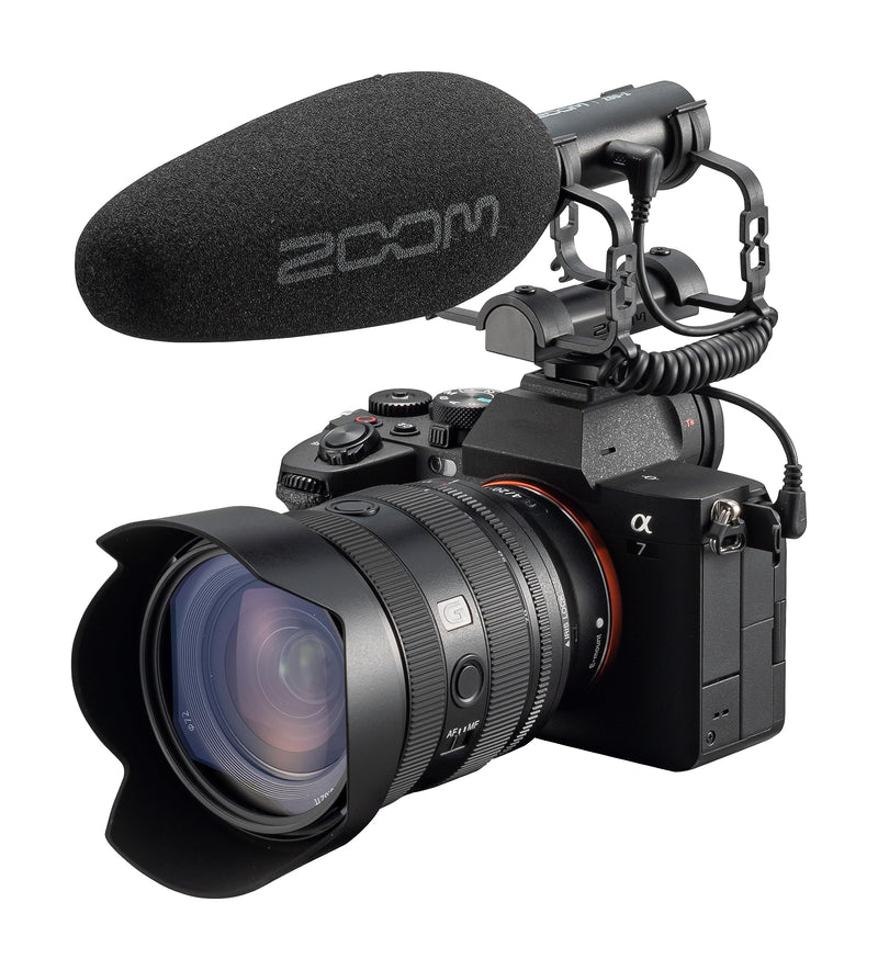 Zoom ZSG-1 Stereo On-Camera Microphone, for Capturing Dialogue and Sound Effects, Highly Directional, Shockmount, Lightweight, Use with Camera or Mobile Phone, for Content Creators
