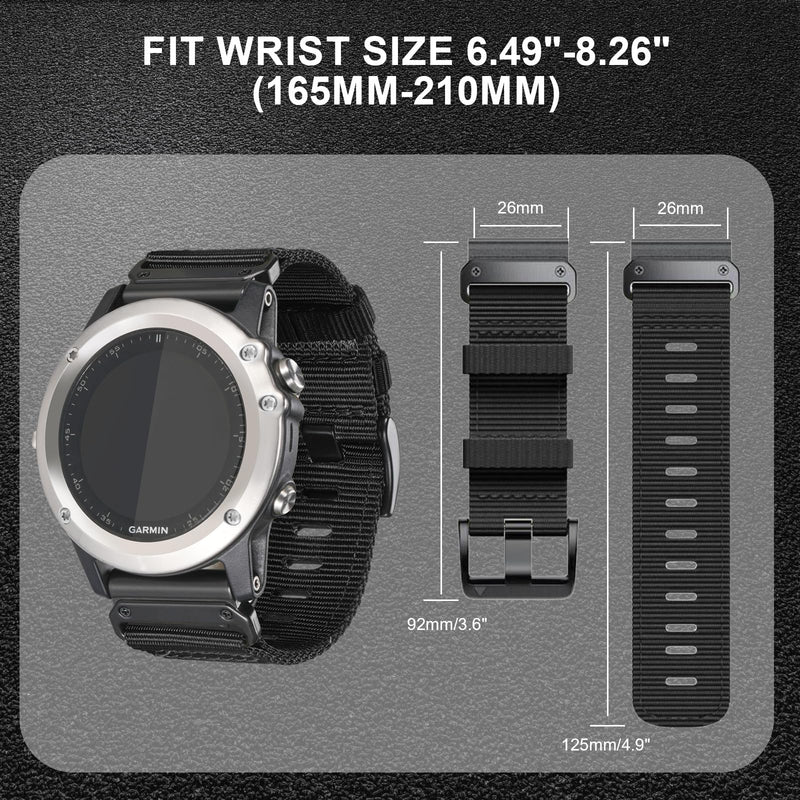 26MM Garmin Watch Nylon Magnetic Bands
