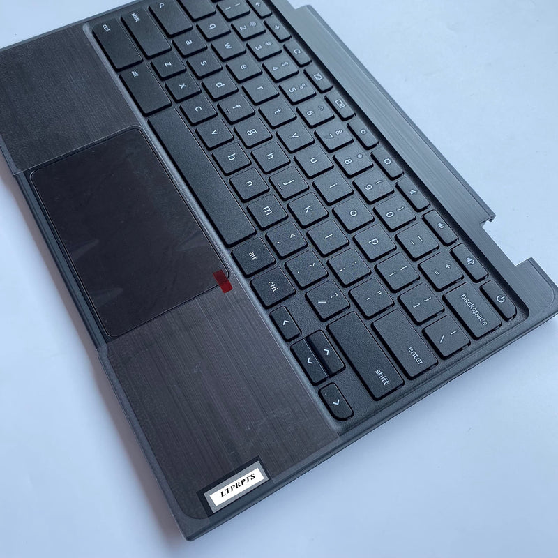 Replacement Laptop Upper Case Palmrest Keyboard Assembly Part for Lenovo Chromebook 100E 2th AST 5CB0Z21474 Black