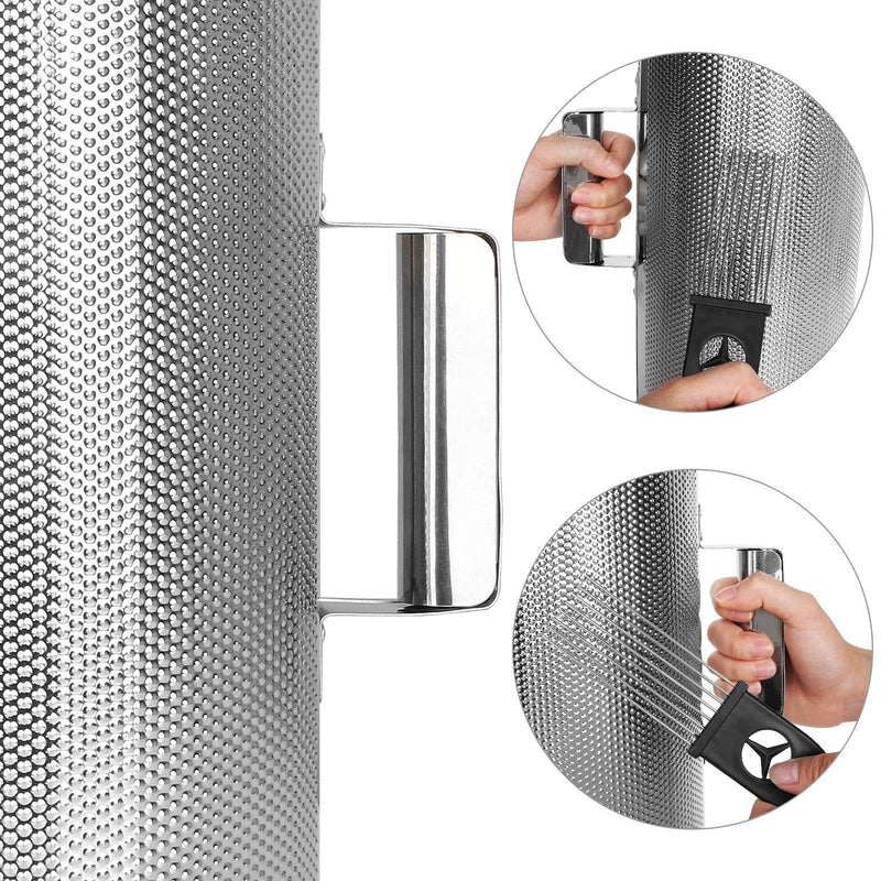 12" x 6" Stainless Steel Guiro Instrument Latin Percussion Metal Guiro Shaker with Scraper Percussion Instrument, Guira Dominicana, Wiro Musical