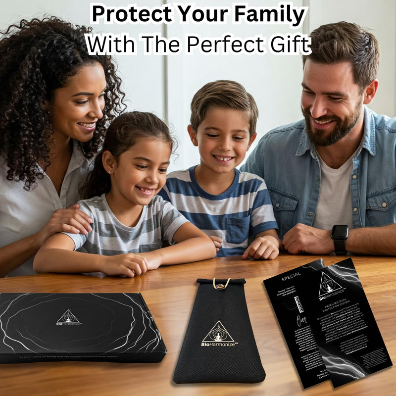 BioHarmonize EMF Protection Cell Phone Sleeve - EMF Blocker Pouch for Radiation Shielding, Digital Detox, Disconnect, Sleep & Privacy | Multi-Layer Faraday Fabric + Quantum Harmonizing Technology