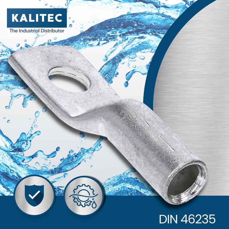 Kalitec DR25-8 Press Cable Lug in Accordance with DIN 46235 25 mm² M8 Pack of 10