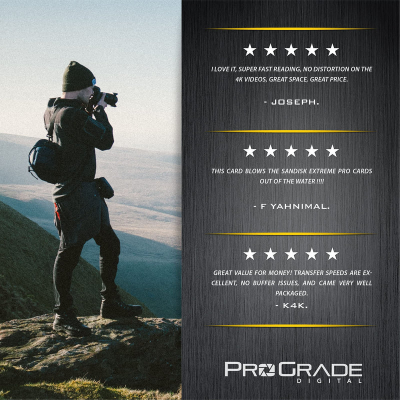 ProGrade Digital microSD Memory Card - V60 microSD Card for DSLR and Action Cameras - High Speed Transfer of Files & Large Storage - Up to 250MB/s Read and 130MB/s Write Speed 128 GB 128GB