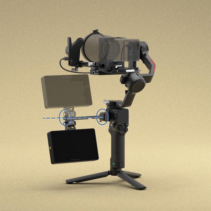 [AUSTRALIA] - Adjustable Camera Monitor Mount with Quick Release NATO Clamp, Cold Shoe Mount, 360° Rotatable Field Gimbal Monitor Holder for DJI RS 4 Mini/RS 4 / RS 4 Pro/RS 2 / RSC 2 / RS 3 / RS 3 Pro/RS 3 Mini 