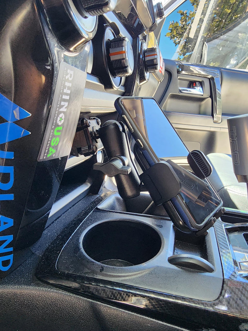 The Stubby Smash Phone Mount Kit w/Magnetic Phone Holder for 5th Gen 4Runners | 1" Ball Mount for Dashboard Cubby | 5th Generation 4Runner Phone Holder | Made in the USA HD Phone Mount Kit