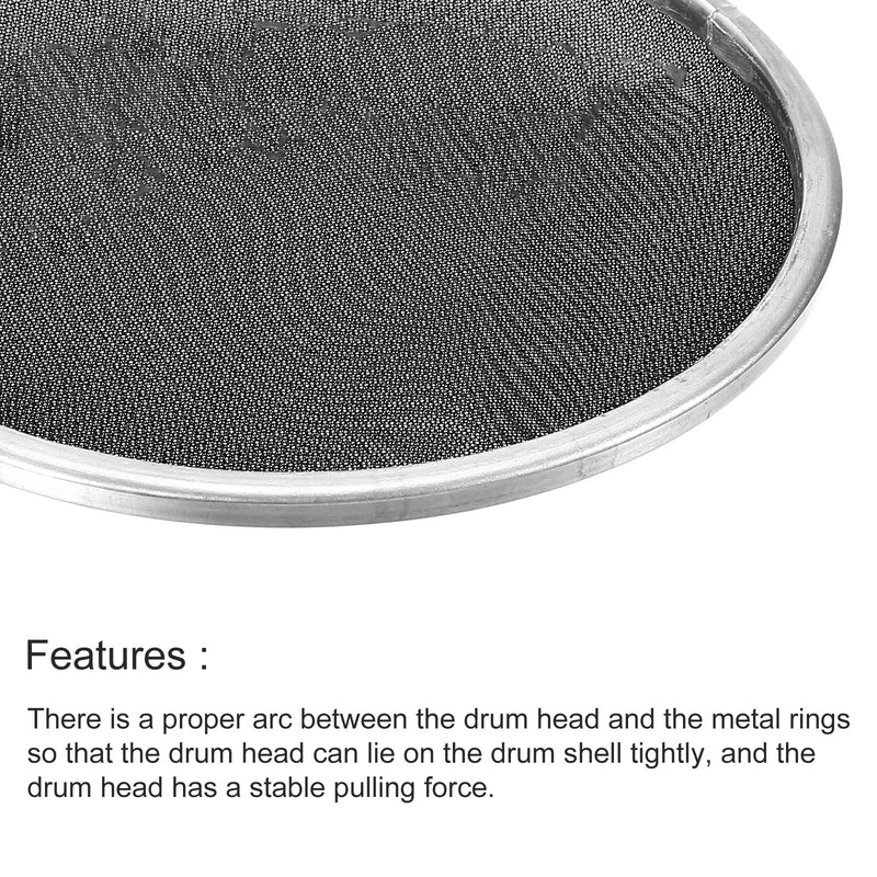 MECCANIXITY 6 Inch Mesh Drum Head Black Double Layer Mesh Shape Silent Mute Drum Skin Drum Practice Percussion Instrument Accessories