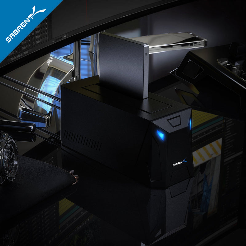 SABRENT USB 3.0 to SATA External Hard Drive Docking Station for 2.5" or 3.5"' HDD, SSD [Support UASP] (EC-UBLB) 1 BAY