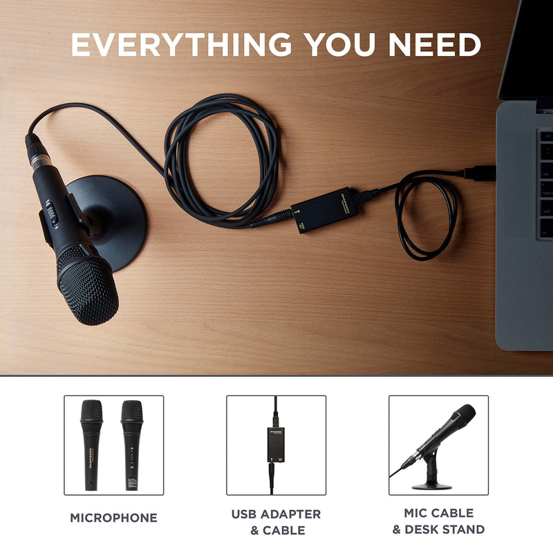Marantz Professional M4U – USB Condenser Microphone For Podcast Projects and Streaming with Audio Interface, Mic Cable and Desk Stand M4U USB Mic