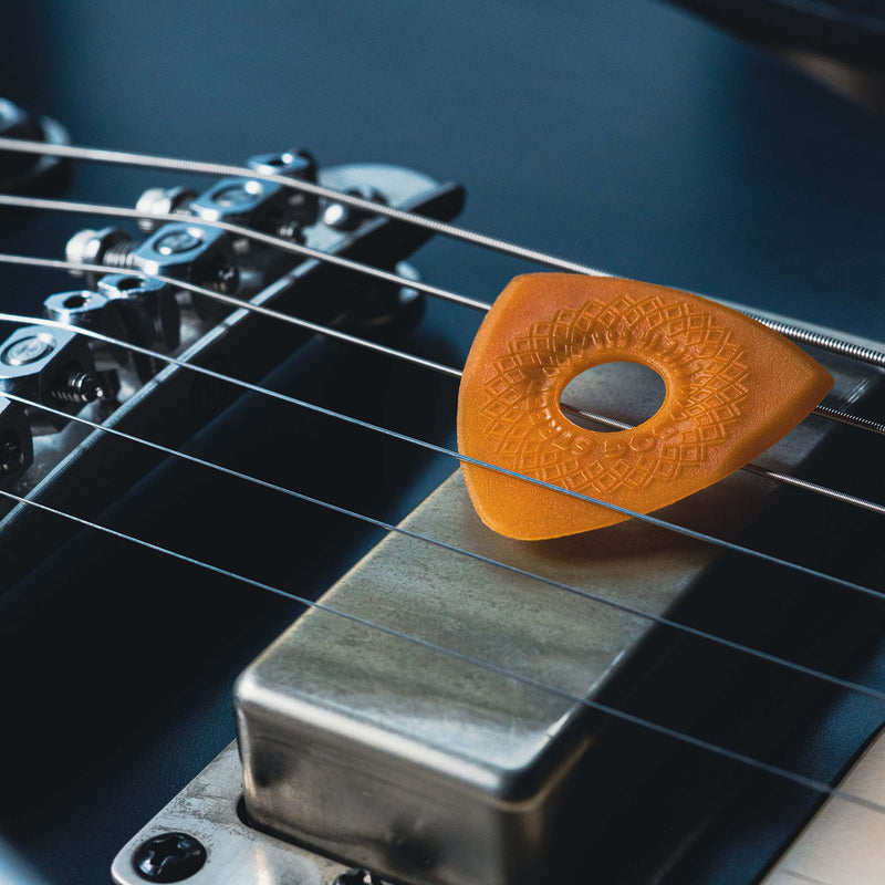 [AUSTRALIA] - Bog Street AXE CUT Guitar Picks, Medium, Edge-to-Edge Texture Medium Guitar Picks, Orange (6-Pack) 
