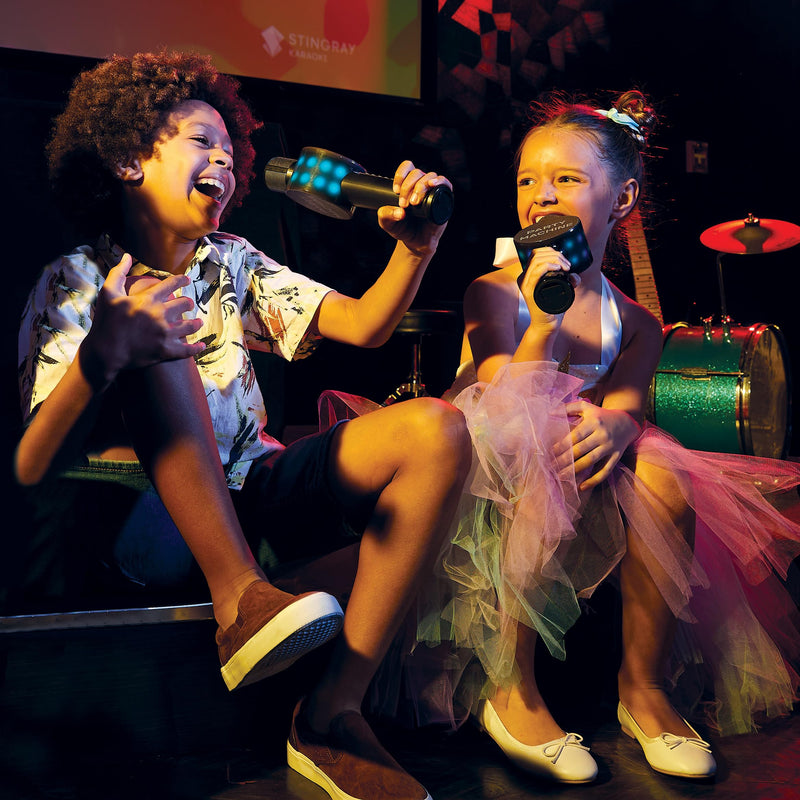 Singing Machine SMM548C Party Machine Duet Microphones with Bluetooth, Voice Changers, LED Lights
