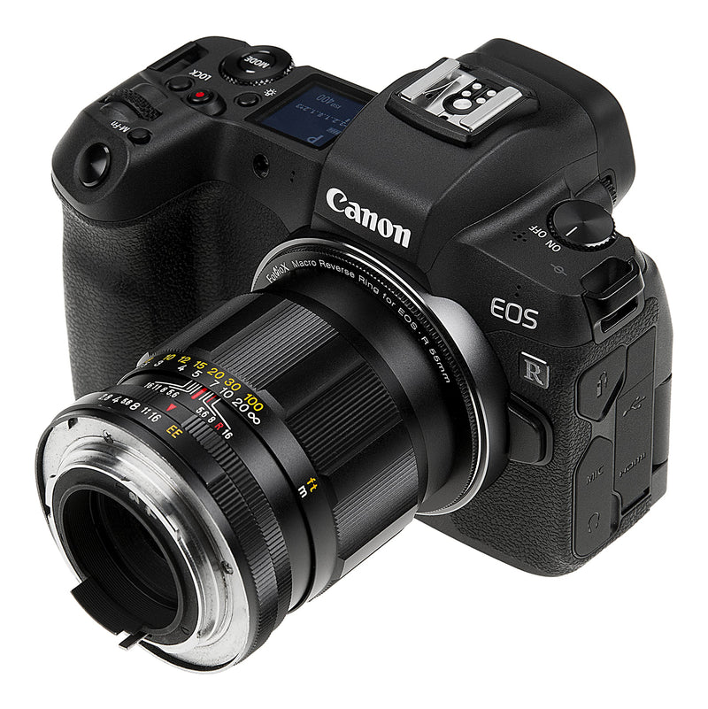 [AUSTRALIA] - Fotodiox Macro Reverse Ring 49mm Compatible with Canon RF - Camera Mount to 49mm Filter Thread Adapter for Canon RF Mount Mirrorless Cameras, Black (49-CRF) 