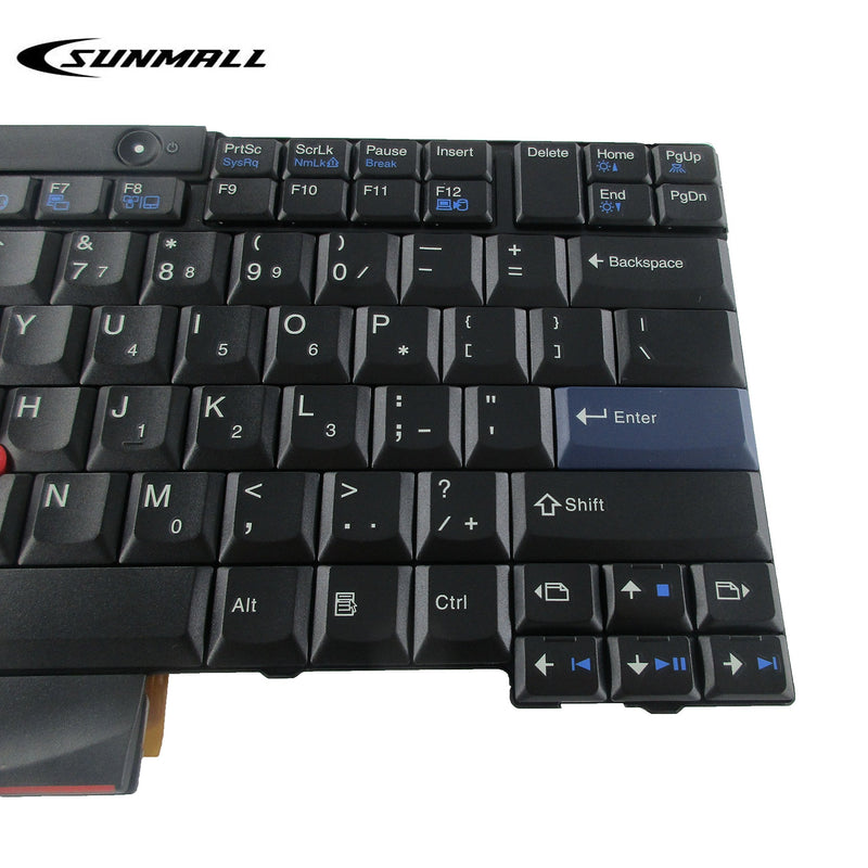 T410 Keyboard, SUNMALL New Laptop Keyboard with Pointer for Lenovo ThinkPad t410 t420 t510 t520 x220 t400 t420s US Layout Black
