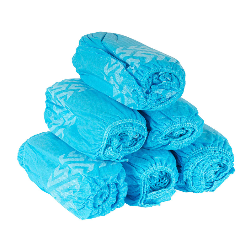 SOFEX Shoe Covers Pack of 100, Disposable Shoe Covers, Breathable, Non-Slip, Medical PP Overshoes with Sole Structure, Blue