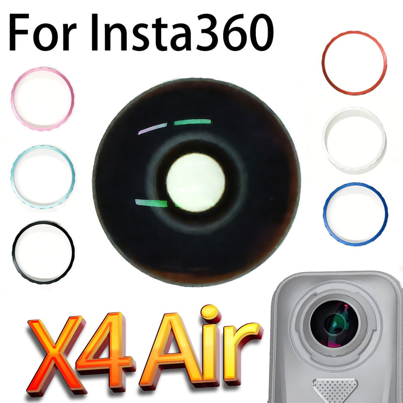 Koulele HD Optical Replacement Lens for Insta360 X4 Air, Wide Angle, Compatible with 360 X4 Air, Repair Part (Green2pic) Green2pic
