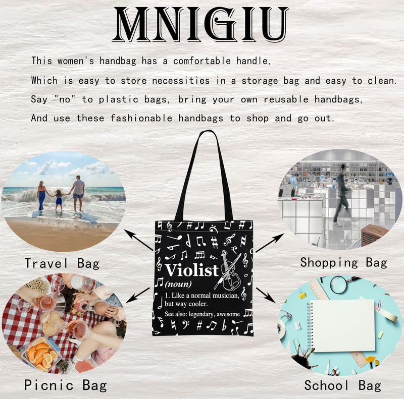 MINIGIU Violist Gift Violist Appreciation Gift Viola Lover Gift Violist Tote Bag for Viola Player