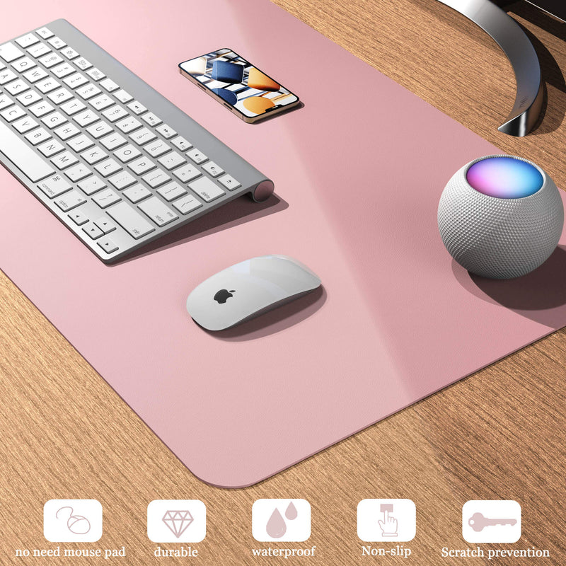 Writing Desk Pad Protector, YSAGi Anti-Slip Thin Mousepad for Computers,Office Desk Accessories Laptop Waterproof Desk Protector for Office Decor and Home (Pink, 35.4" x 17") Pink 35.4" x 17"