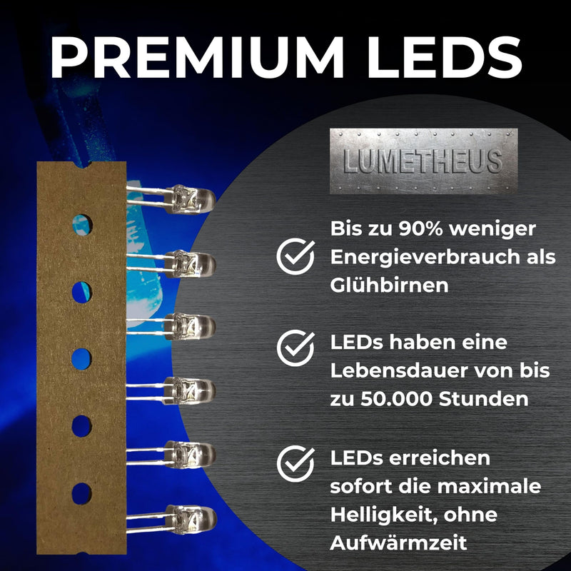 Lumetheus LED Socket 5 mm Metal Silver – Set of 100 – High-Quality Lamp Holder with Thread for LEDs – Versatile Mounting in Display Panels, Lighting & Craft Projects