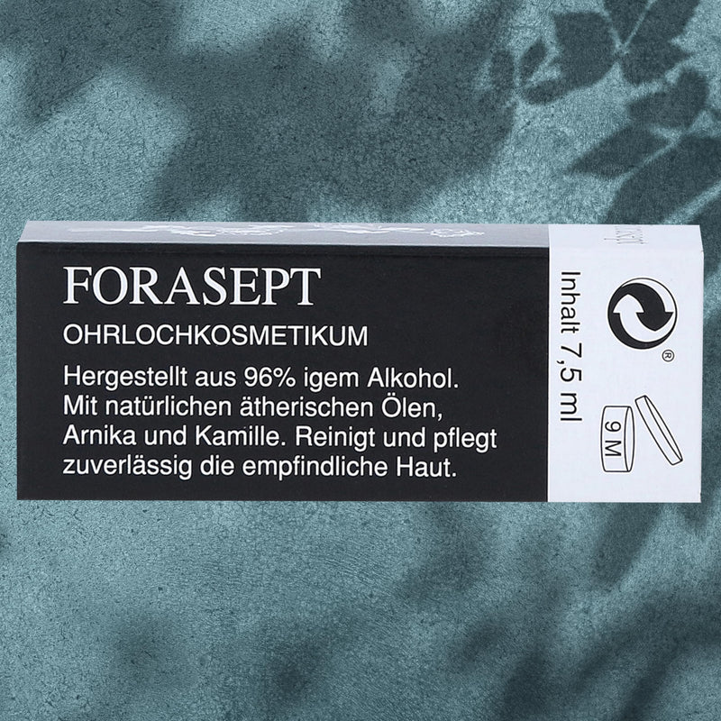 [AUSTRALIA] - Forasept Ear Piercing Cosmetic Solution, Set of 3, 3 x 7.5 ml, Antiseptic Piercing Care for Quick Healing and Hygienic Cleaning, Sterile Disinfectant Solution for Healthy Ear Holes and Piercings 