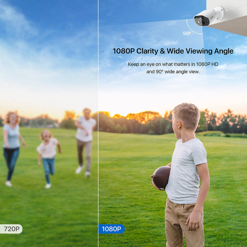 ZOSI 1080P HD-TVI Security Camera with Audio, 2MP 1920TVL Indoor Outdoor Surveillance Home Camera, Night Vision, PIR Motion Detection, IP66 Weatherproof, Only Work with ZOSI 3K Lite CCTV DVR Wired-1Cam