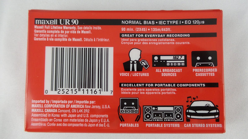 Maxell Normal Bias Audio Cassettes