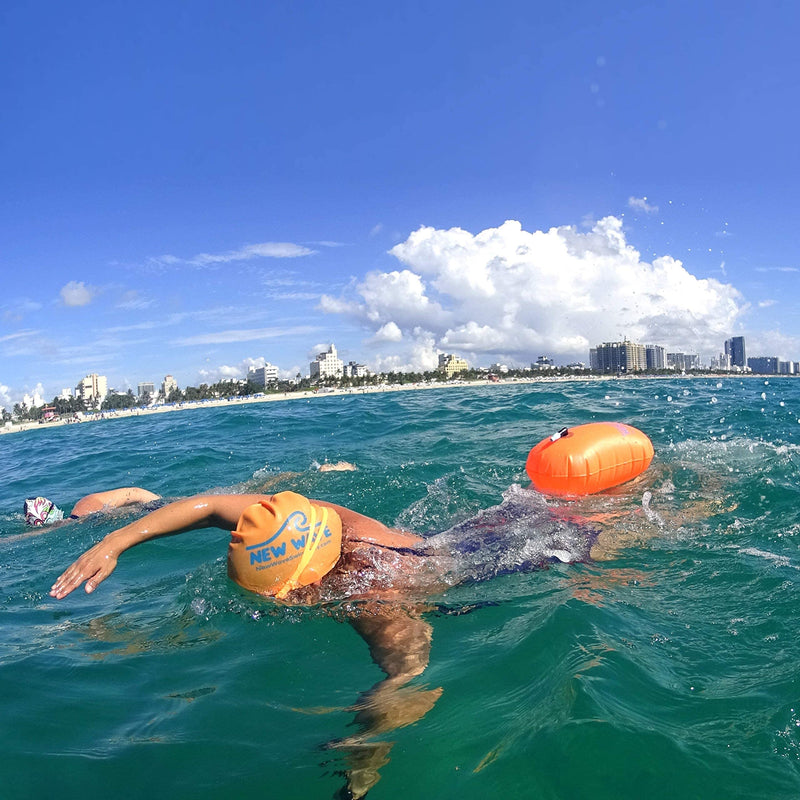New Wave Swim Bubble Fluo Orange and Phone Pouch Bundle
