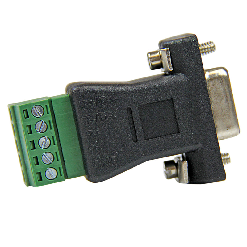 StarTech.com RS422 RS485 Serial DB9 to Terminal Block Adapter - Serial adapter - 5 pin terminal block to DB-9 (M) - black - DB92422