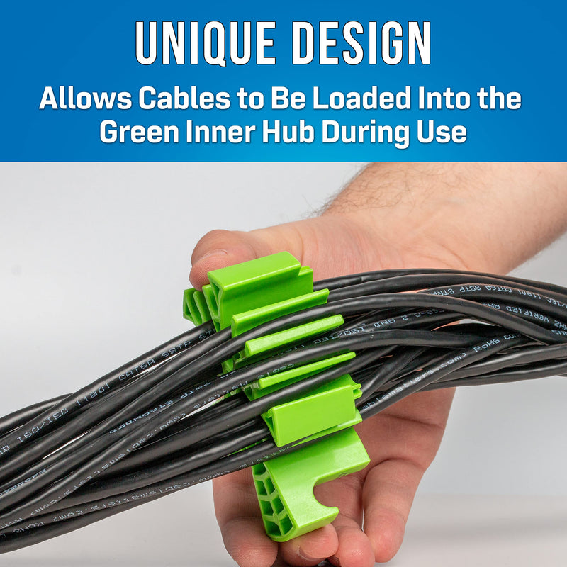 Jonard Tools CCB-34 Cable Comb Organizing Tool, Wire Comb, Dresser, Bundler, Ethernet Network Cable, Data Cat6A, Cat7 Blue/Green Cable Comb - CAT6/7
