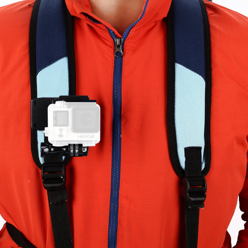 Sametop Backpack Strap Mount Quick Clip Mount Compatible with Gopro Hero 12, 11, 10, 9, 8, 7, 6, 5, 4, Session, 3+, 3, 2, 1, Hero (2018), Fusion, Max, DJI Osmo, Xiaomi Yi Action Cameras