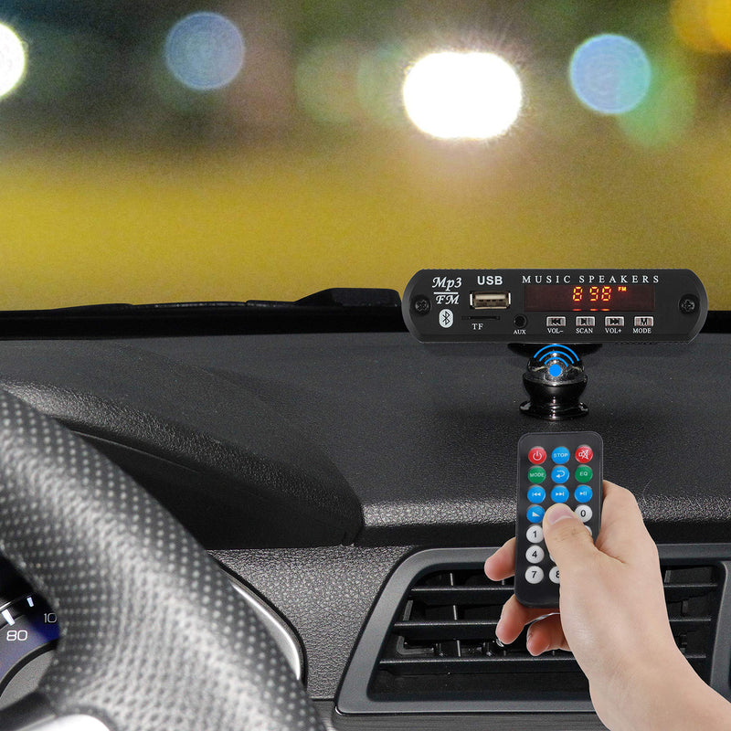 [AUSTRALIA] - Bluetooth Audio Receiver FM Radio,MP3 Digital Player,LED 4-Digital Display,SD Card/USB Playback 3.5mm Audio Output(Black) 