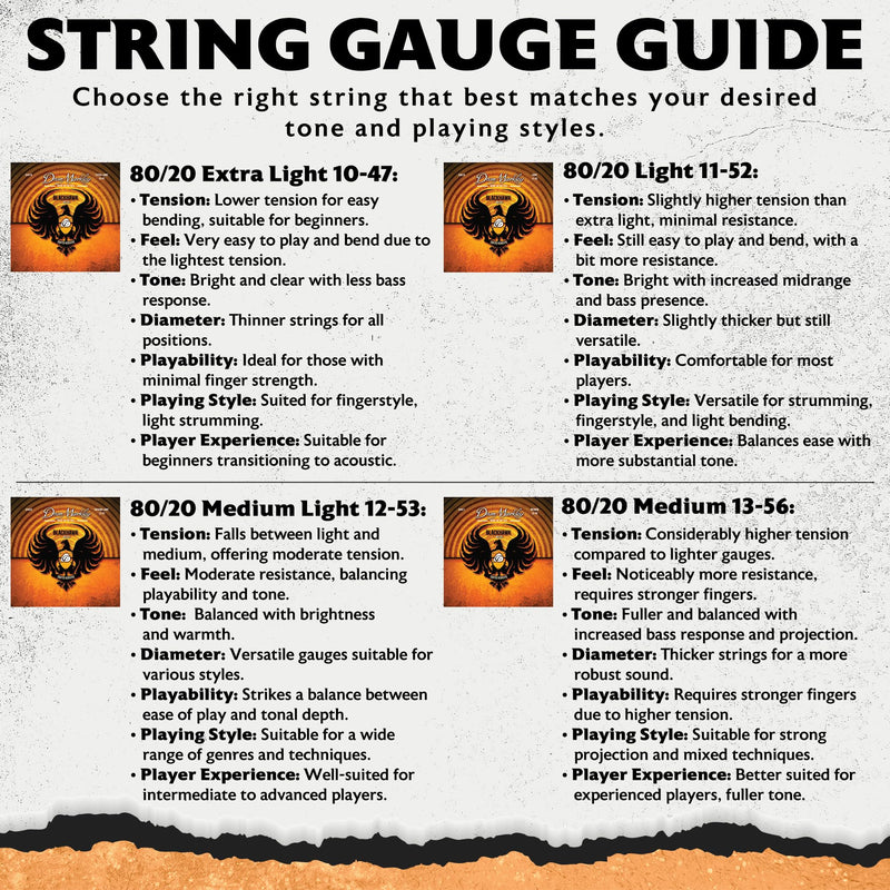 [AUSTRALIA] - Blackhawk 80/20 Guitar Strings Acoustic Bronze, 10-47 Extra Light Guitar Strings Acoustic 6 String Set, Sparking Tone with Warm Rich Sound, Micro Thin Coated Acoustic Guitar Strings, Made in the USA Extra Light -10 - 47 