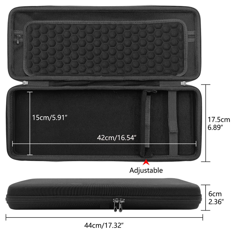 MIDI Controller Case, Compatible with Ableton Move and Arturia MicroLab MK3, Built-in Mesh Pocket and Cable Compartment, Fixed Design, Ideal for Travel and Live Performance