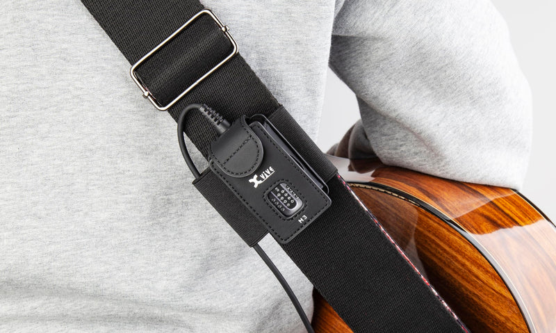 H3 Transmitter Holder for A58 and P58 Guitar Wireless Systems,with ¼” TS male to ¼” TS Female Adapter Black H3 holder