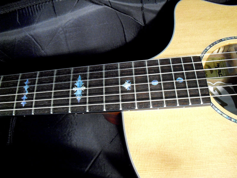 Jockomo Old Banjo Type Guitar Inlay Sticker Abalone Blue